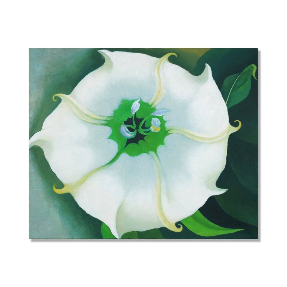 GEORGIA O'KEEFFE (1887-1986), ATTRIBUTED TO, OIL ON CANVAS: Signed (verso) Image Dimensions: 30 x 36 in (76.2 x 91.4 cm) This painting comes with COA. Georgia O'Keeffe's paintings are defined by their ability to transform natural forms into monumental, almost 
