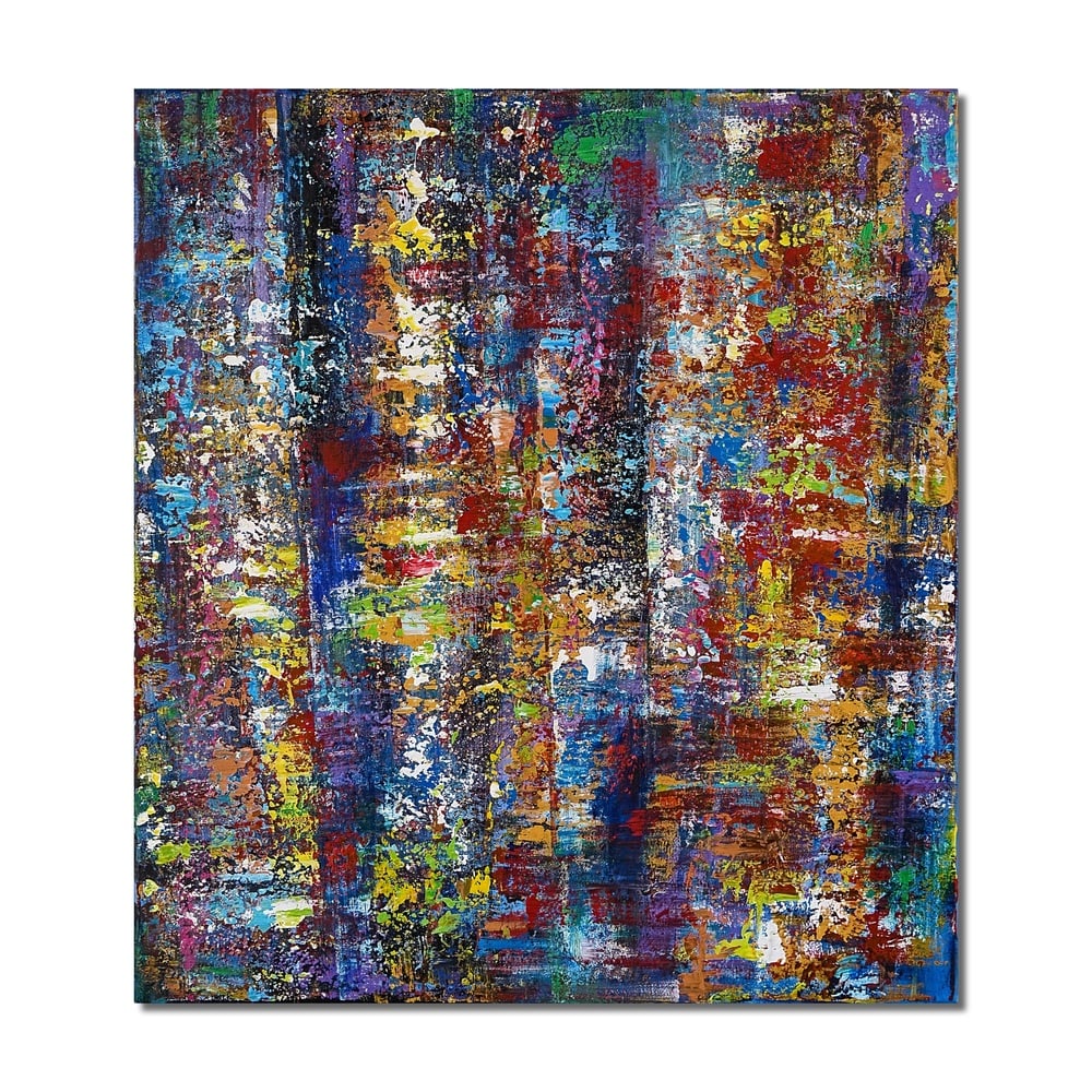 GERHARD RICHTER (B.1932), ATTRIBUTED TO, OIL ON CANVAS: Signed (verso) Image Dimensions: 40 x 36 in (102 x 91 cm) This painting comes with COA. Gerhard Richter is widely regarded as one of the most influential painters of the late twentieth and early twent