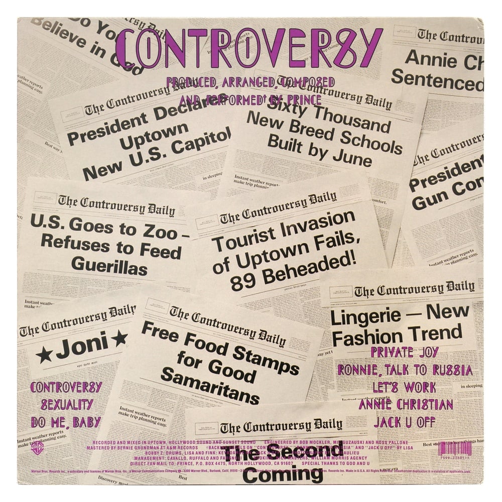 PRINCE SIGNED "CONTROVERSY" LP - 2