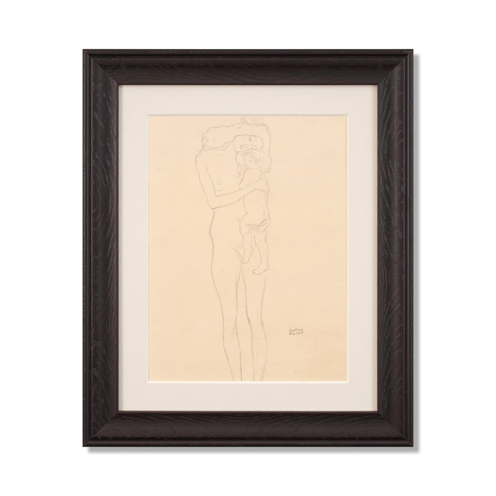 GUSTAV KLIMT (1862-1918), ATTRIBUTED TO, PENCIL ON PAPER: Signed (lower right) Image Dimensions: 16 1/8 x 12 in (41.1 x 30.6 cm) Framed Dimensions: 23 5/8 x 19 5/8 in (60 x 49.7 cm) This painting comes with COA. Gustav Klimt remains one of the most celebrate