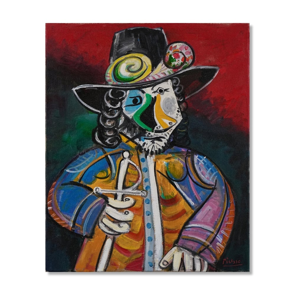 PABLO PICASSO (1881-1973), ATTRIBUTED TO, OIL ON CANVAS: Signed (lower right) Image Dimensions: 29 1/4 x 23 3/4 in (74 x 60.5 cm) This painting comes with COA. Pablo Picasso remains one of the most transformative and influential figures in the history of mo