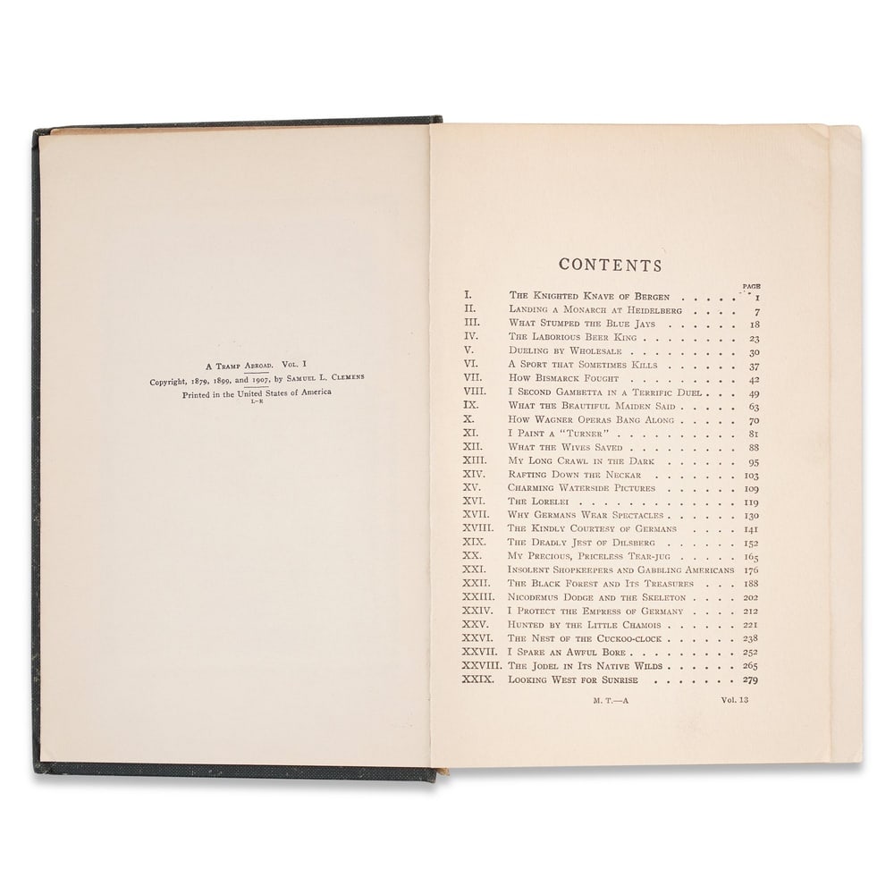 MARK TWAIN SIGNED "A TRAMP ABROAD" - 4