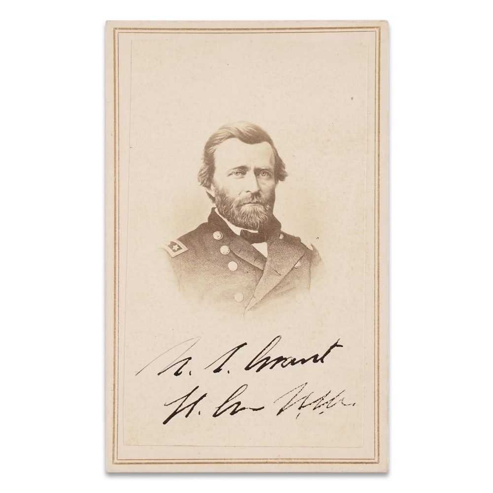 ULYSSES S. GRANT SIGNED CDV PHOTOGRAPH (1 of 2)