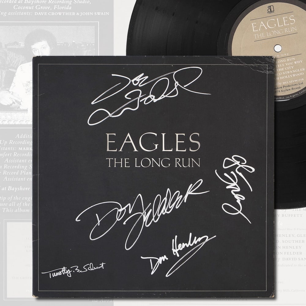 EAGLES FULLY SIGNED "THE LONG RUN" LP