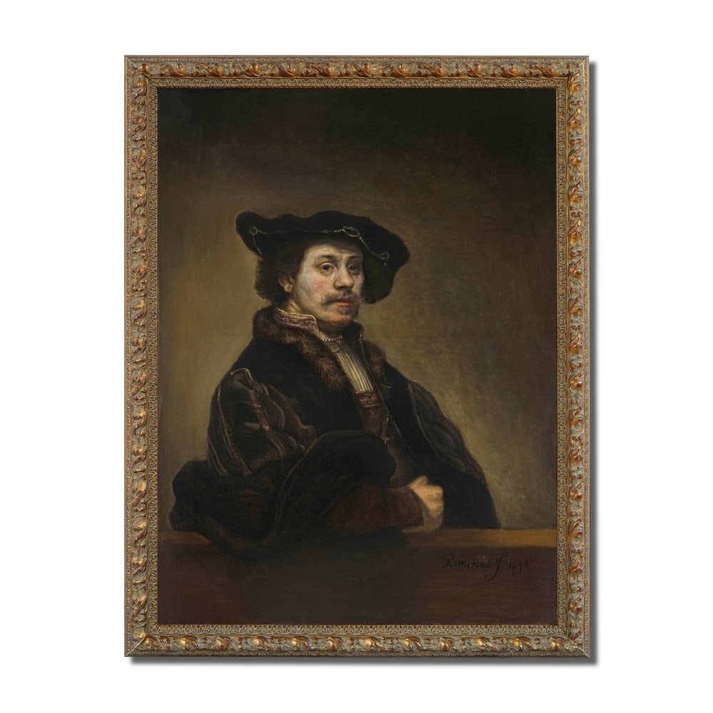REMBRANDT VAN RIJN (1606-1669), ATTRIBUTED TO, OIL ON CANVAS: Signed (lower right) Image Dimensions: 31 1/2 x 23 3/4 in (80 x 60 cm) This painting comes with COA. Rembrandt van Rijn stands as one of the most influential figures in Western art history, whose prof