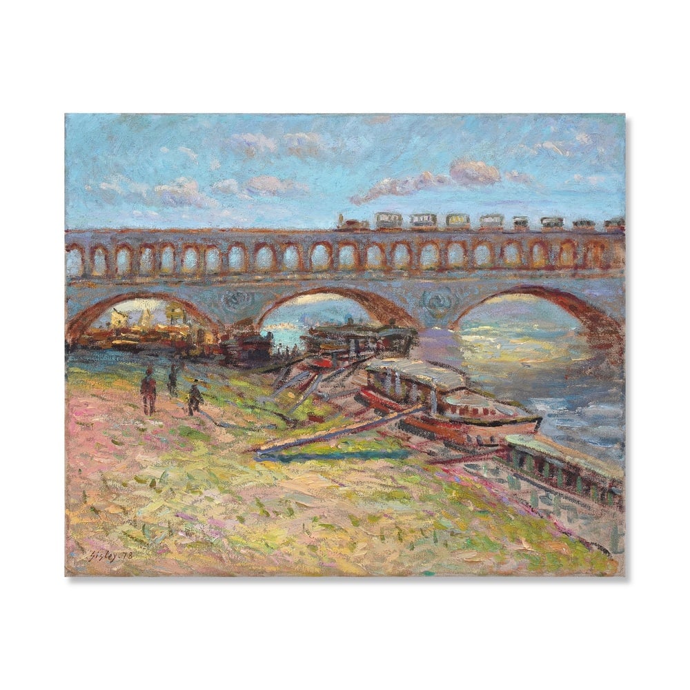 ALFRED SISLEY (1839-1899), ATTRIBUTED TO, OIL ON CANVAS: Signed (lower left) Image Dimensions: 19 5/8 x 23 5/8 in (50 x 60 cm) This painting comes with COA. Alfred Sisley is widely regarded as one of the purest representatives of French Impressionism.