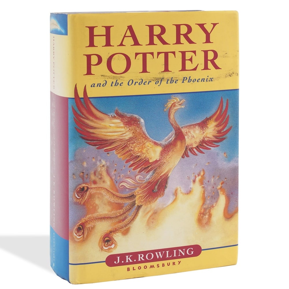 J. K. ROWLING SIGNED "HARRY POTTER AND THE ORDER OF THE PHOENIX" FIRST EDITION: 8 1/8 x 5 3/8 in (20.5 x 13.5 cm) Signed on the title page by J. K. Rowling, this copy of Harry Potter and the Order of the Phoenix is a First Edition, published by Bloomsbury Publishing in 2003. The