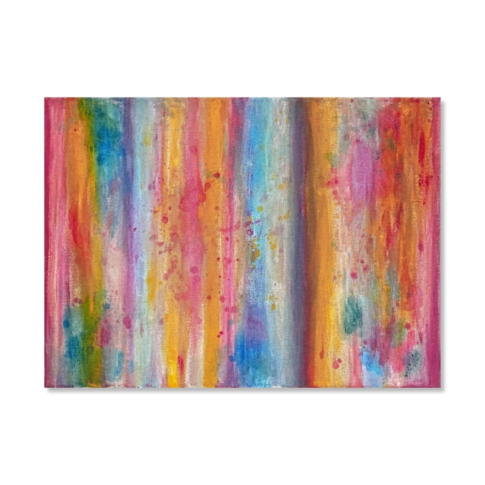 SAM GILLIAM (1933-2022), ATTRIBUTED TO, ACRYLIC ON CANVAS: Signed (verso) Image Dimensions: 22 3/4 x 31 in (57.5 x 78.5 cm) This painting comes with COA. By the early 1970s, Sam Gilliam had become one of the leading innovators of post-war American