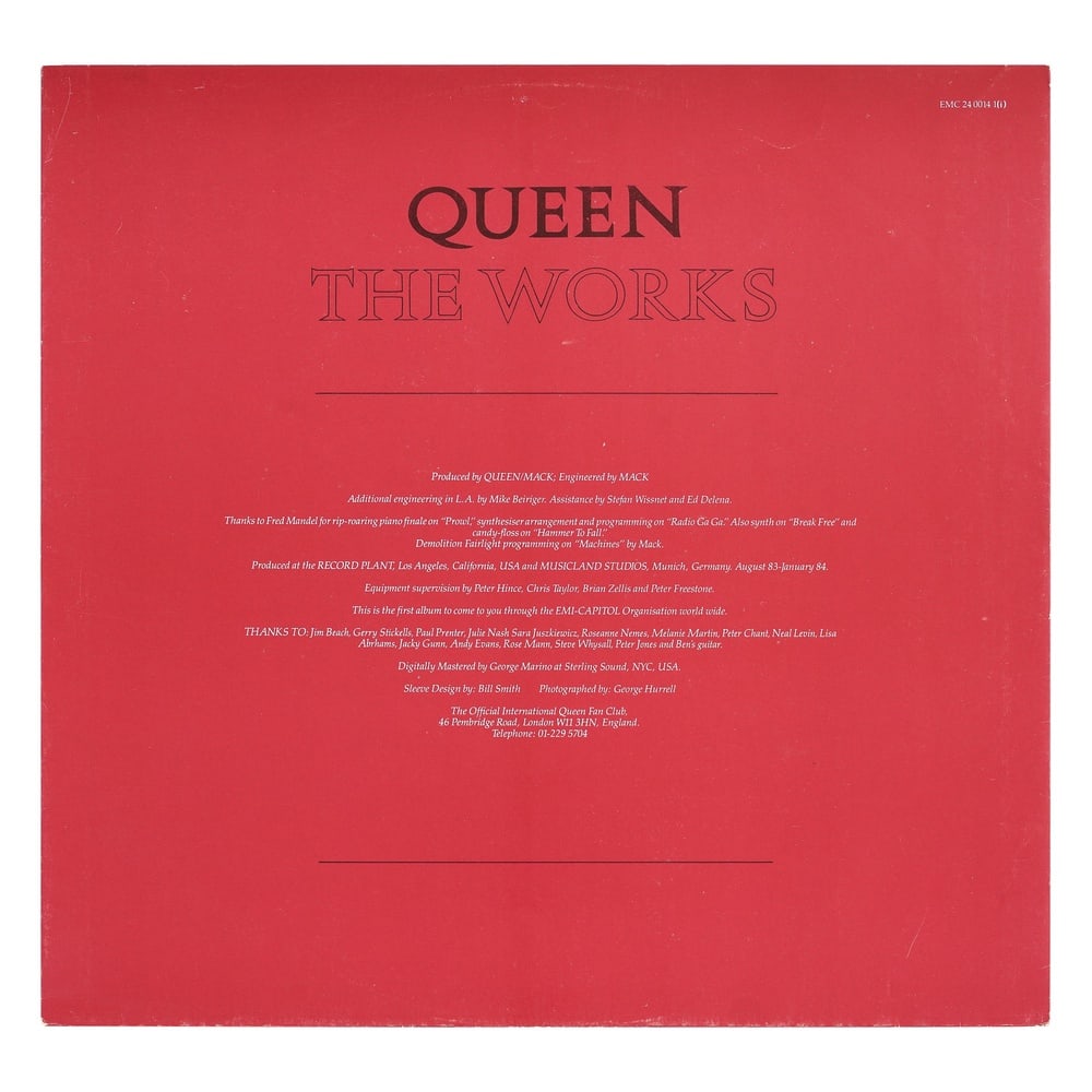 QUEEN FULLY SIGNED "THE WORKS" LP - 3