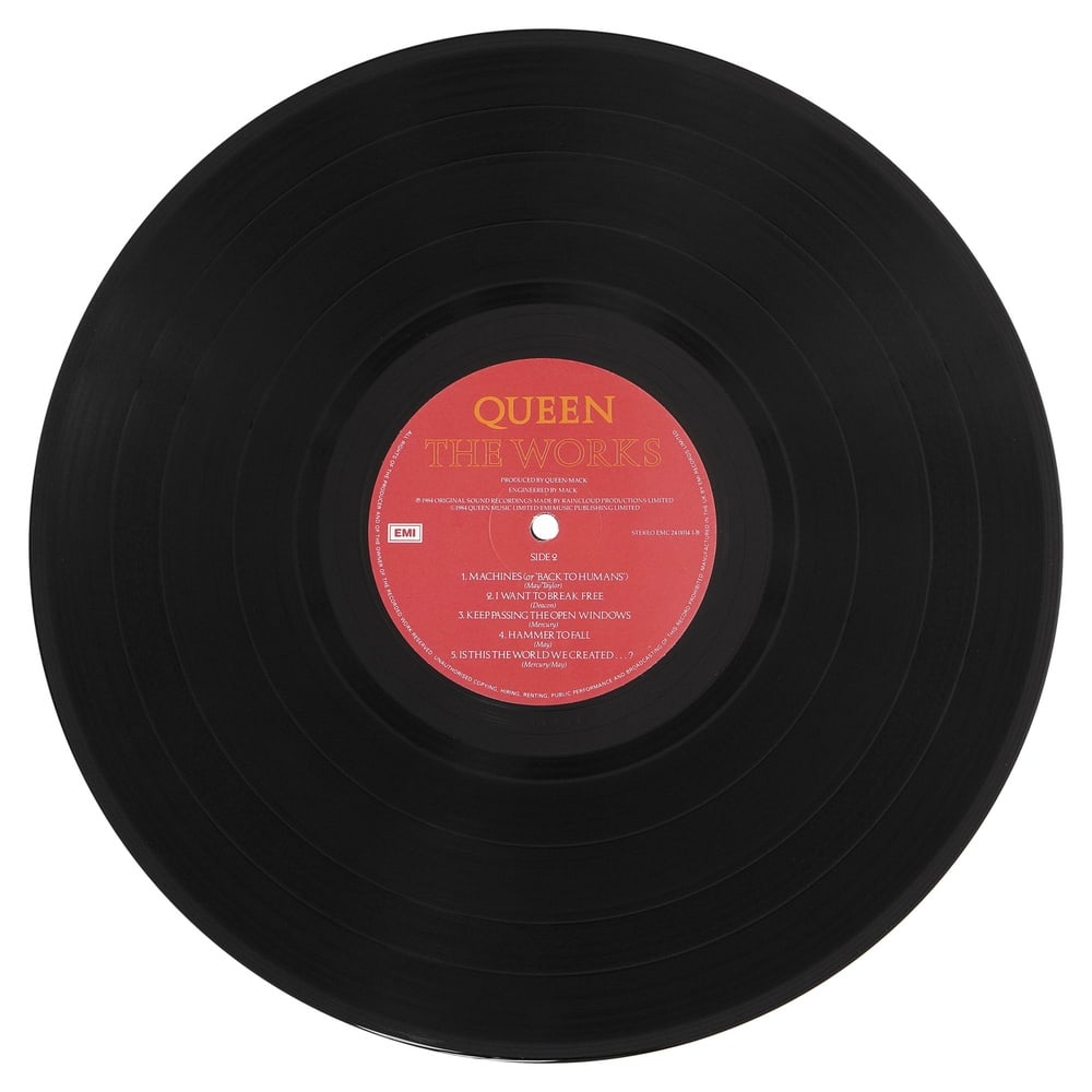 QUEEN FULLY SIGNED "THE WORKS" LP - 6