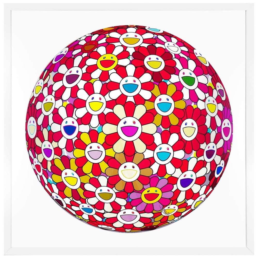 TAKASHI MURAKAMI (B.1962), OFFSET LITHOGRAPH: Image Dimensions: 27 1/8 x 27 1/8 in (69 x 69 cm) Signed (lower right) Takashi murakami (b. 1962), widely regarded as the foremost figure of contemporary japanese art, has redefined the global