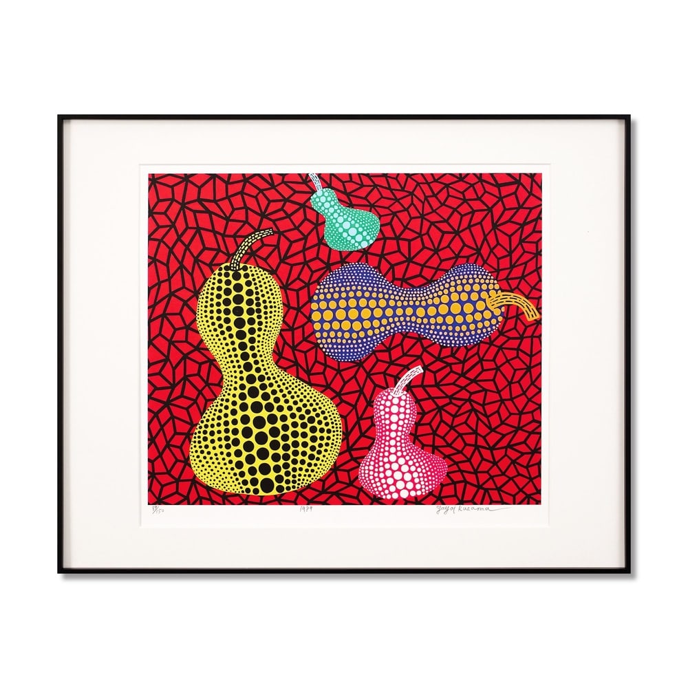 YAYOI KUSAMA (B.1929), SILKSCREEN PRINT: Signed (lower right) Image Dimensions: 18 1/4 x 16 3/8 in (46.5 x 41.5 cm) Framed Dimensions: 25 3/4 x 20 5/8 in (65.5 x 52.5 cm) Yayoi Kusama (b. 1929) stands as one of the most iconic and influentia