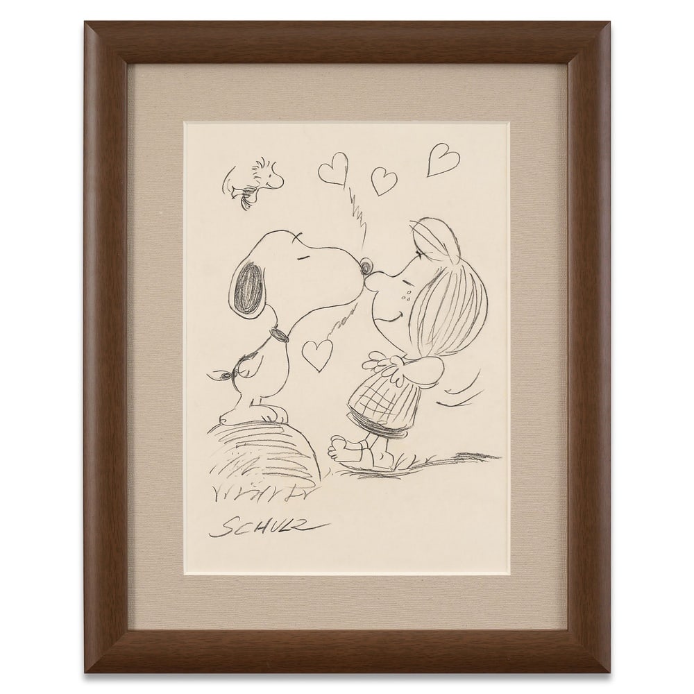 CHARLES M. SCHULZ HAND-DRAWN AND SIGNED PEANUTS ILLUSTRATION (1 of 1)