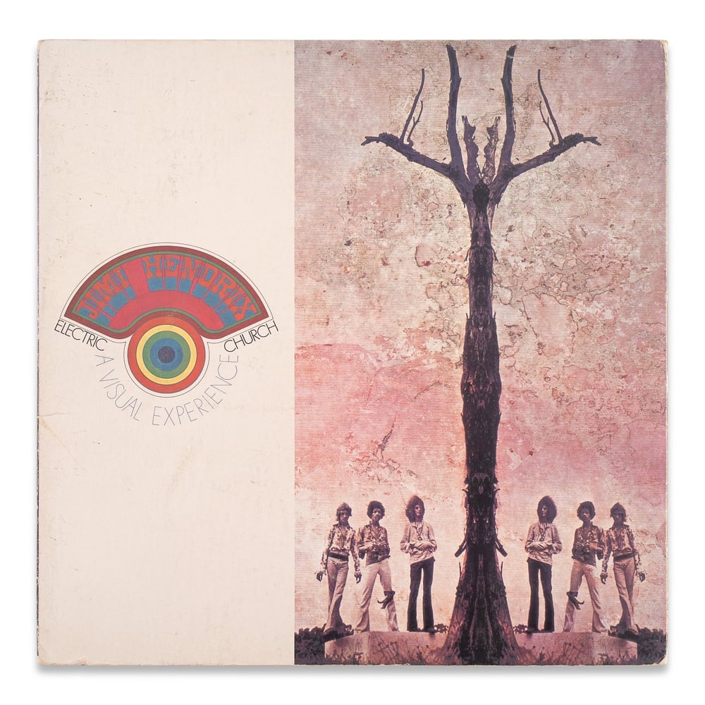 JIMI HENDRIX SIGNED "ELECTRIC CHURCH: A VISUAL EXPERIENCE" TOUR PROGRAM: 12 x 12 in (30.5 x 30.5 cm) Provenance and Authentication: According to the Letter of Authenticity (LOA) and Certificate of Authenticity (COA) provided by the consignor, this collectible was
