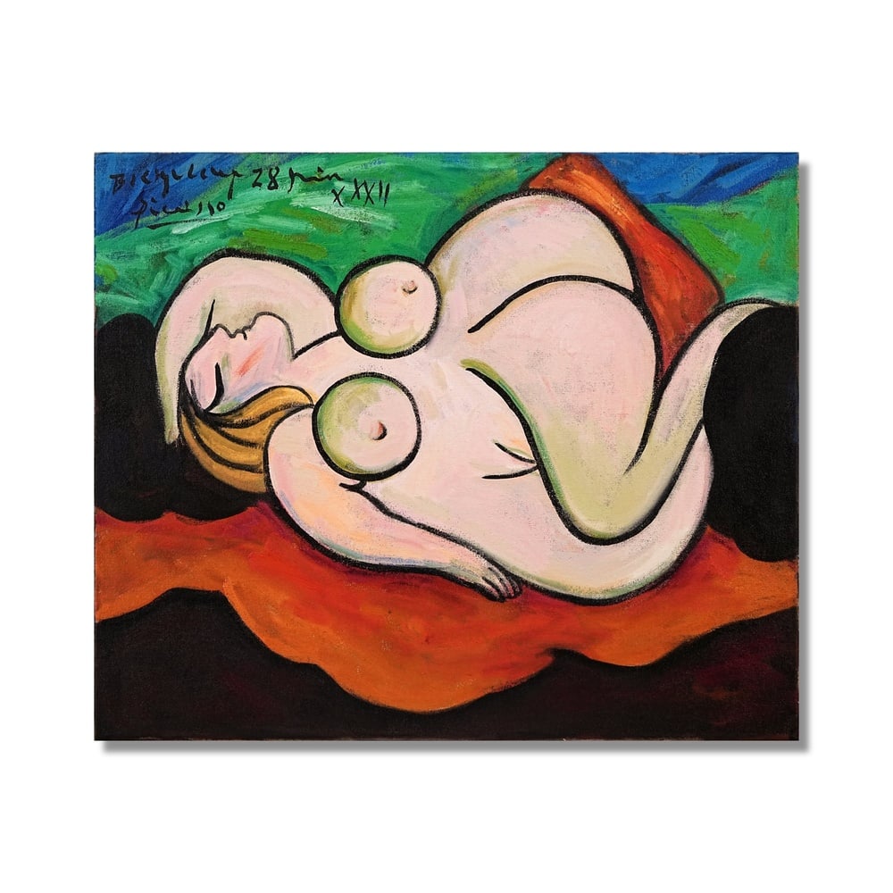 PABLO PICASSO (1881-1973), ATTRIBUTED TO, OIL ON CANVAS: Signed (upper left) Image Dimensions: 21 1/4 x 25 3/4 in (54 x 65.5 cm) This painting comes with COA. Pablo Picasso's work from the early 1930s represents one of the most powerful explorations of the 