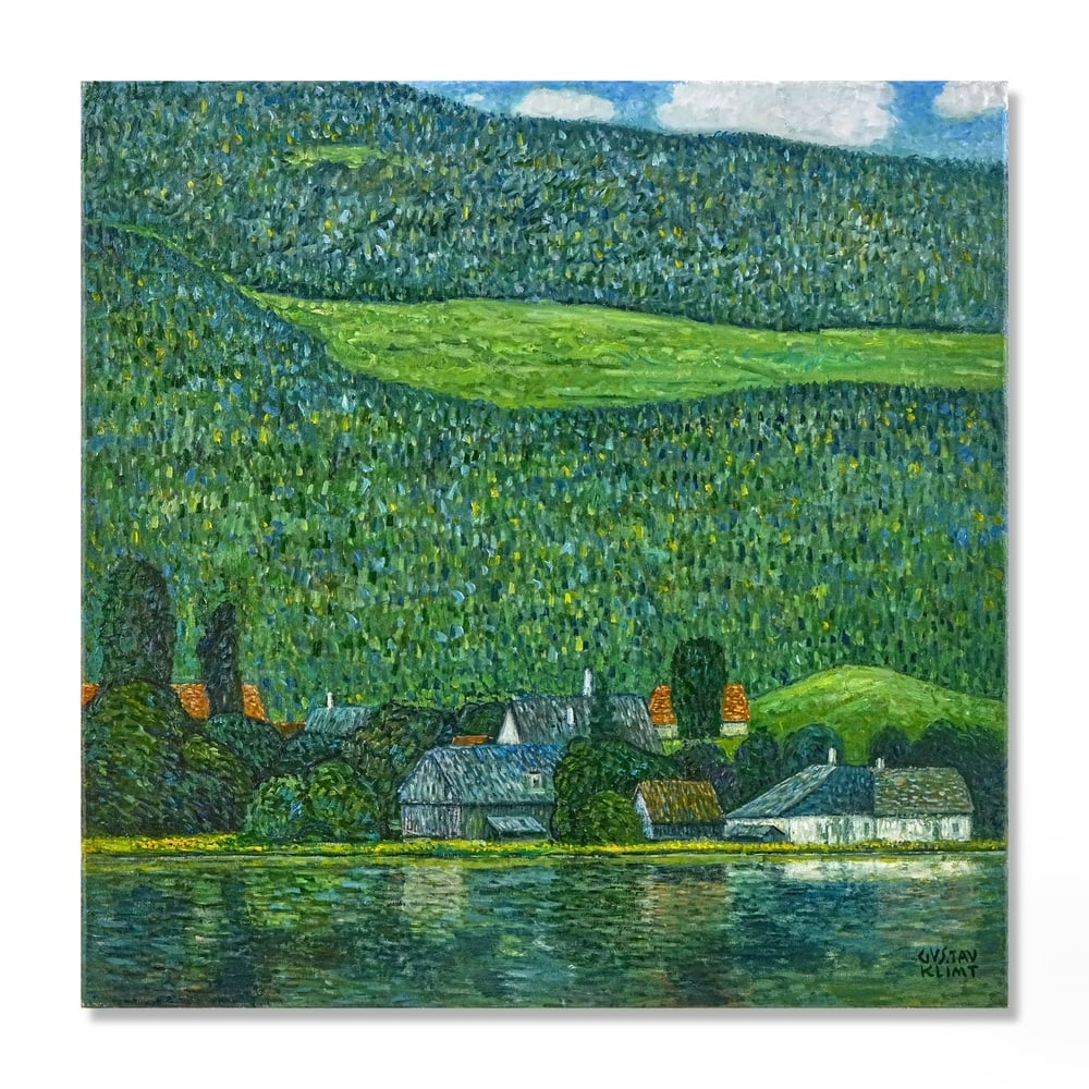 GUSTAV KLIMT (1862-1918), ATTRIBUTED TO, OIL ON CANVAS: Image Dimensions: 29 1/2 x 29 1/2 in (75 x 75 cm) This painting comes with COA. Gustav Klimt is universally regarded as the founder and leading figure of the Vienna Secession and one of the most