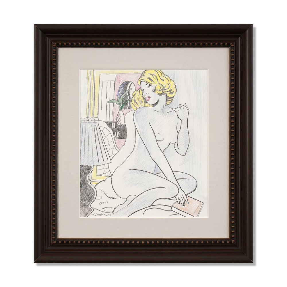 ROY LICHTENSTEIN (1923-1997), ATTRIBUTED TO, COLORED PENCIL AND GRAPHITE ON PAPER (1 of 3)