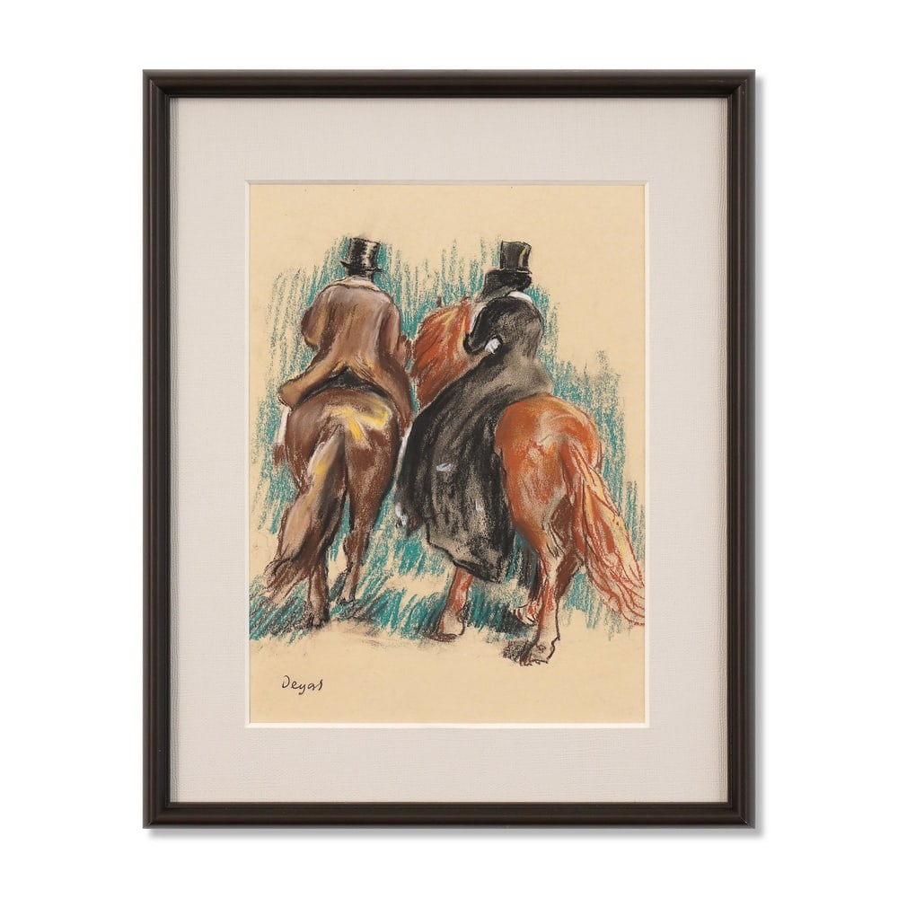EDGAR DEGAS (1834-1917), ATTRIBUTED TO, PASTEL AND CHARCOAL ON PAPER: Signed (lower left) Image Dimensions: 13 x 9 1/2 in (33 x 24.1 cm) Framed Dimensions: 18 x 14 3/8 in (45.7 x 36.6 cm) This painting comes with COA. Edgar Degas (1834-1917) was one of the leading