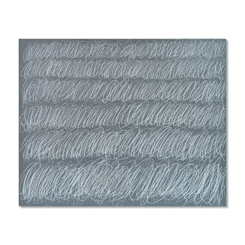 CY TWOMBLY (1928-2011), ATTRIBUTED TO, OIL BASED HOUSE PAINT AND WAX CRAYON ON CANVAS: Signed (verso) Image Dimensions: 29 x 35 7/8 in (73.5 x 91 cm) This painting comes with COA. Cy Twombly stands as one of the most distinctive figures in postwar American art, whose work bridges the ga