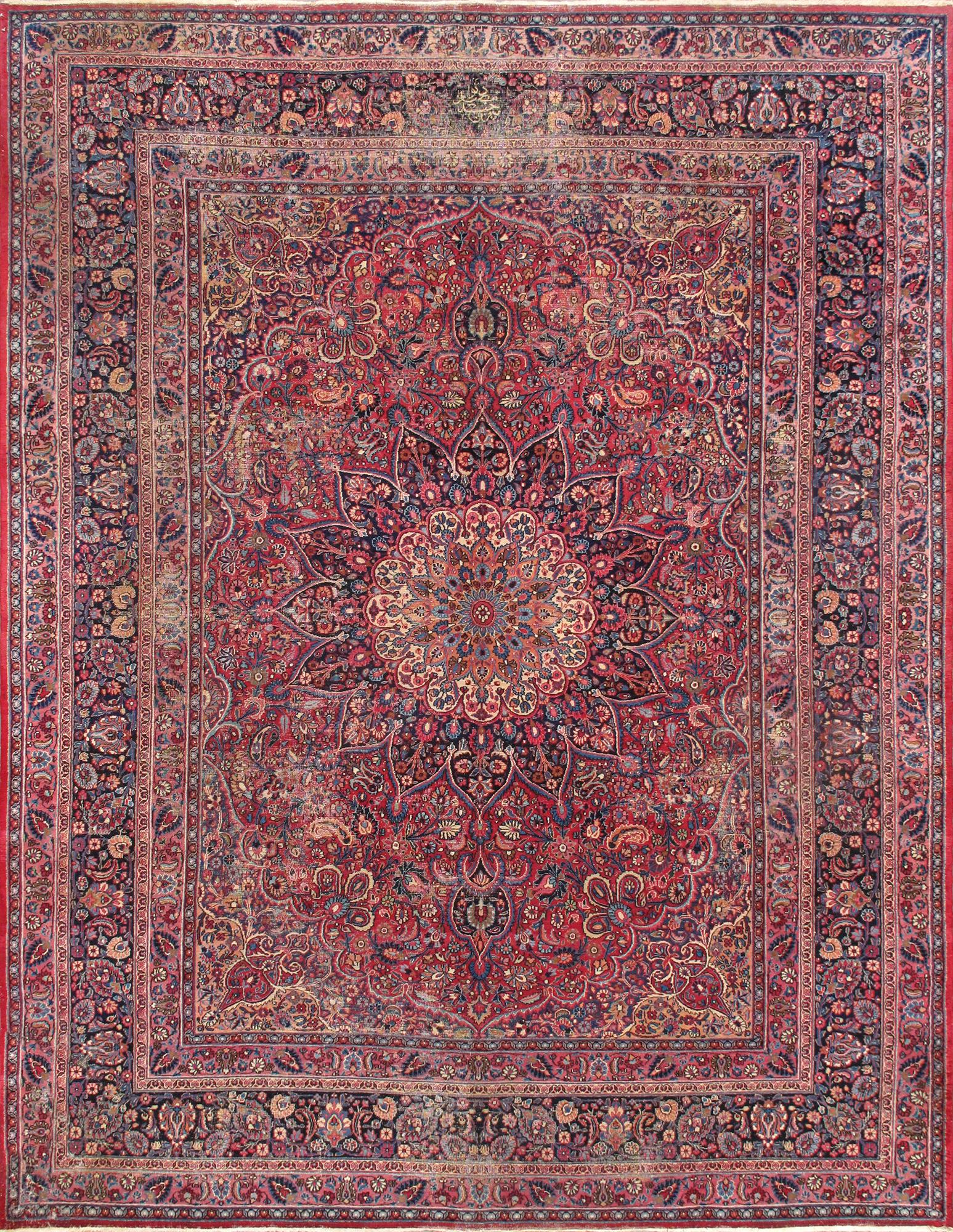 Antique Persian Mashad Area Rug (1 of 4)