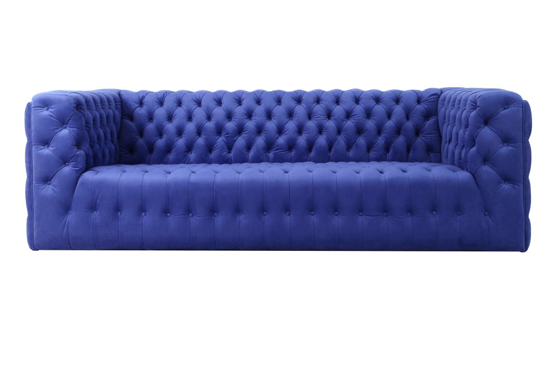 Blue Tufted Sofa (1 of 5)