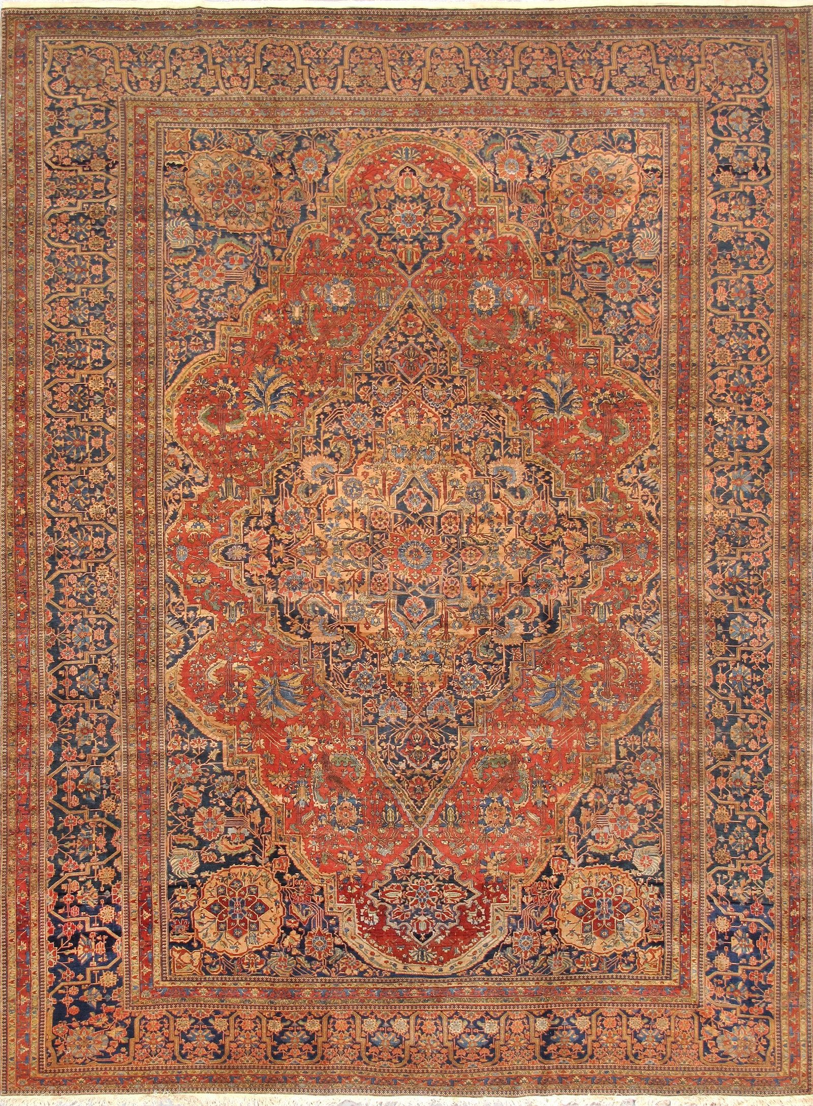 Antique Mohtasham Kashan Carpet, Central Persia, 10' 2'' X 13' 6'' (1 of 4)
