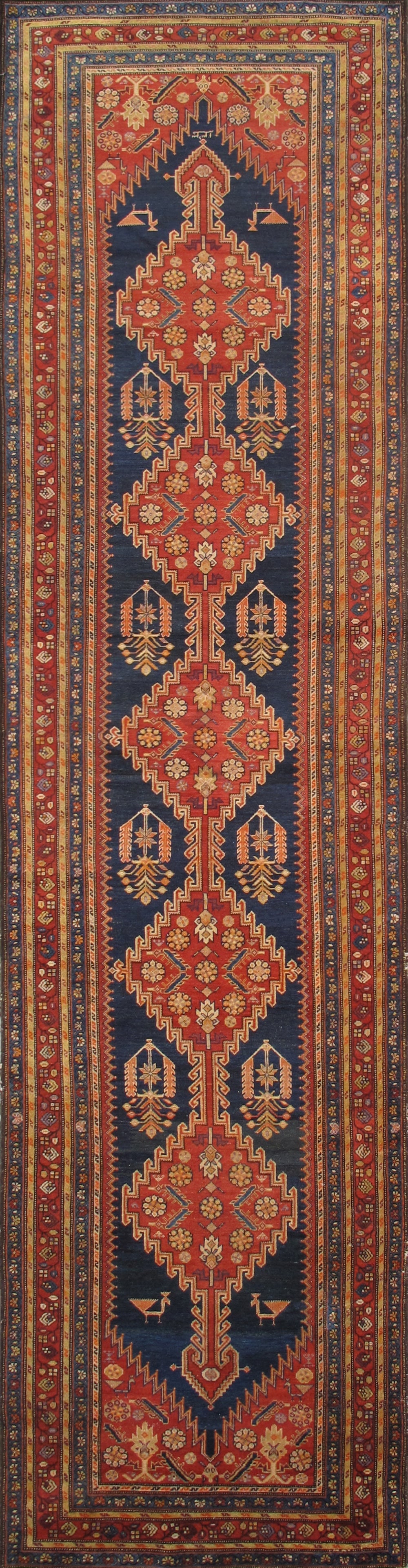 Antique Malayer Hand-Crafted Runner, West Persia, 4' 0'' X 14' 0'' (1 of 1)