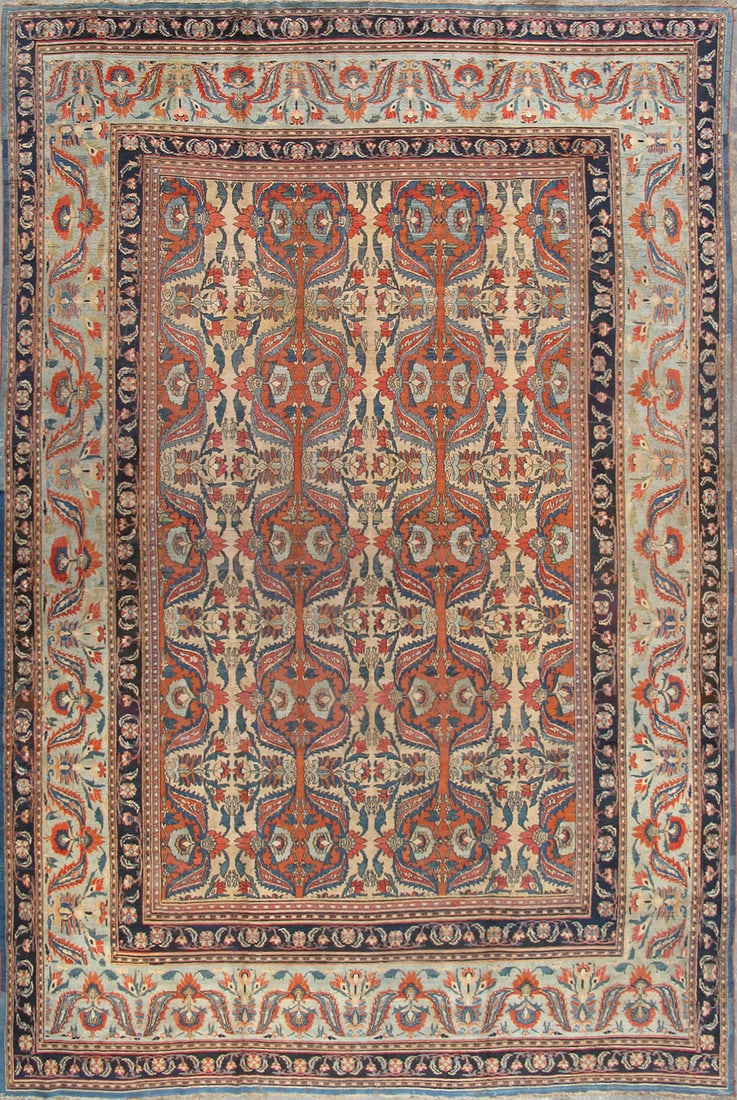 Rare Antique Persian Dorokhsh Carpet, Northeast Persia, 12' 6'' X 18' 3'' (1 of 3)