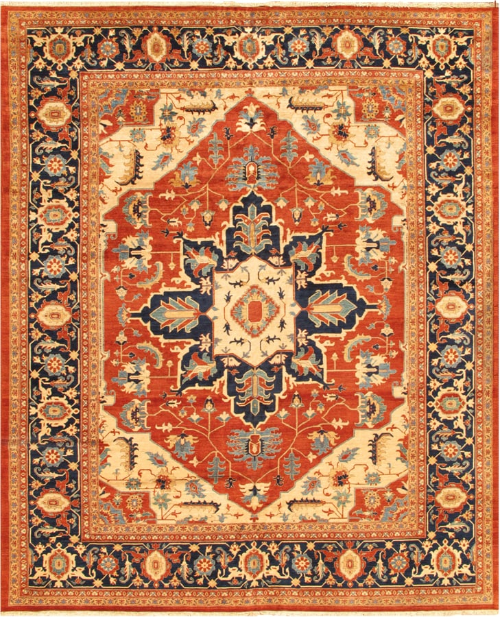Serapi Large Hand-Knotted Medallion Wool Rug, 12' 2'' X 14' 6'' (1 of 1)