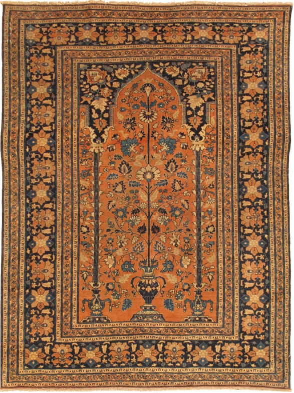 Antique Tabriz Hand-Crafted Rug, Northwest Persia, 4' 5'' X 6' 0'' (1 of 1)