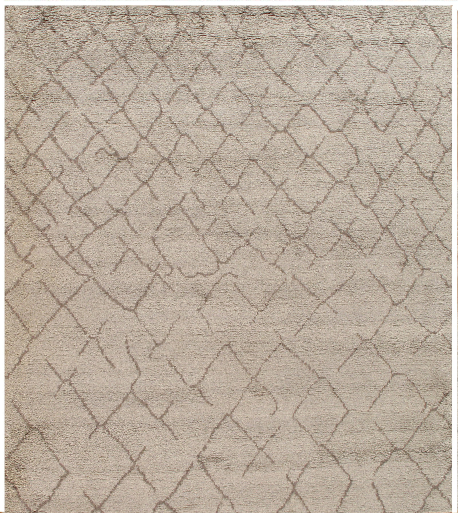 Moroccan Hand-Knotted Lamb's Wool Area Rug- 8' 9" X 9' 11", L.Grey: The brand Pasargad is the perfect blend of class and elegance. These rugs bring traditional sophistication to your home. These rugs feature 100% Premium Wool, hand-knotted into elegant designs, perfec