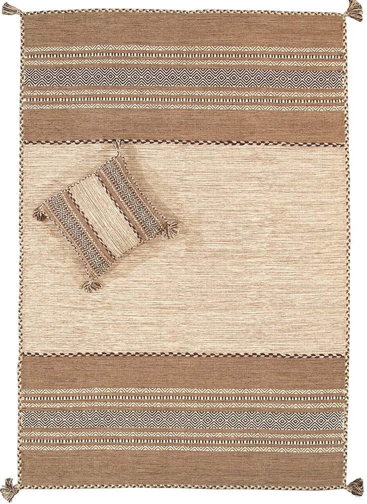 Kilim Flatweave Reversible Wool Area Rug- 8' 0" X 10' 0": Add a touch of elegance to your home with the kilim collection. Classic with a modern twist these charming rugs will add charm and elegance to any room. Handmade flatwaeave rug with the best quality c