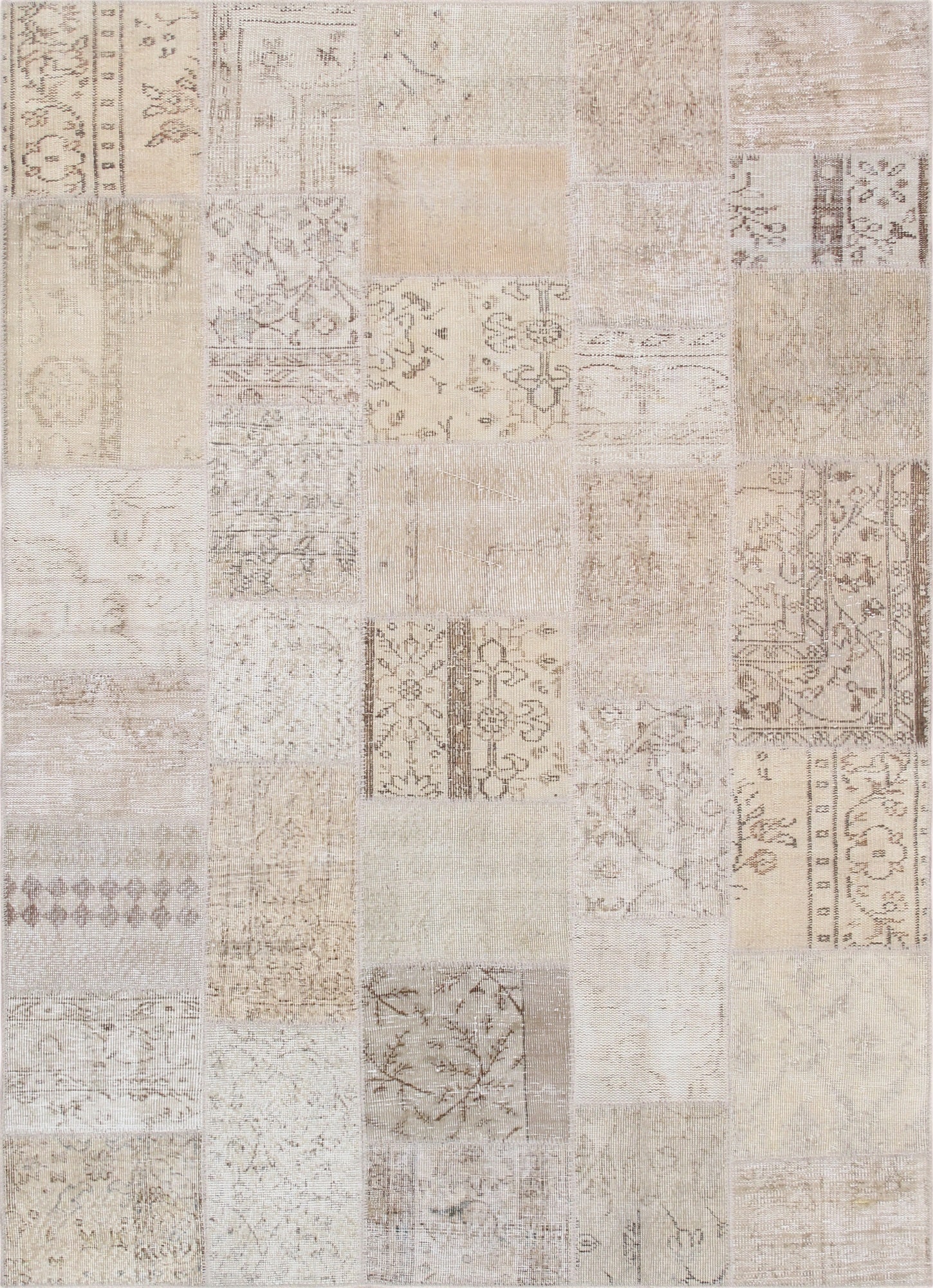 Turkish Vintage Patchwork Wool Rug, 5' 7'' X 7'10'' (1 of 3)