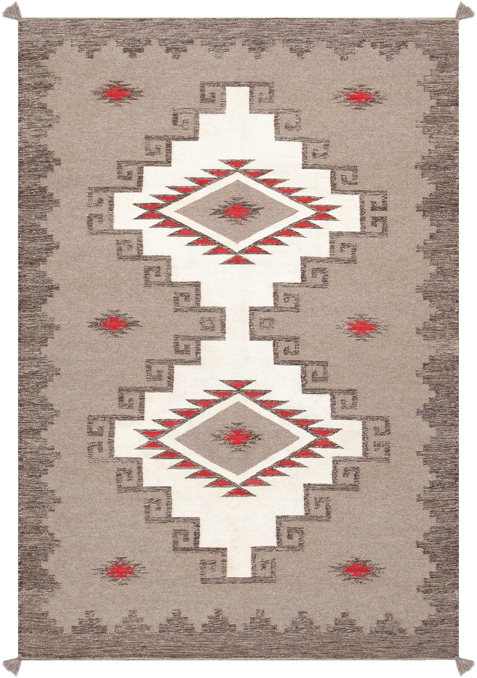 Navajo Style Hand-Woven Southwestern Lamb's Wool Rug, 4'11'' X 7' 3'' (1 of 4)