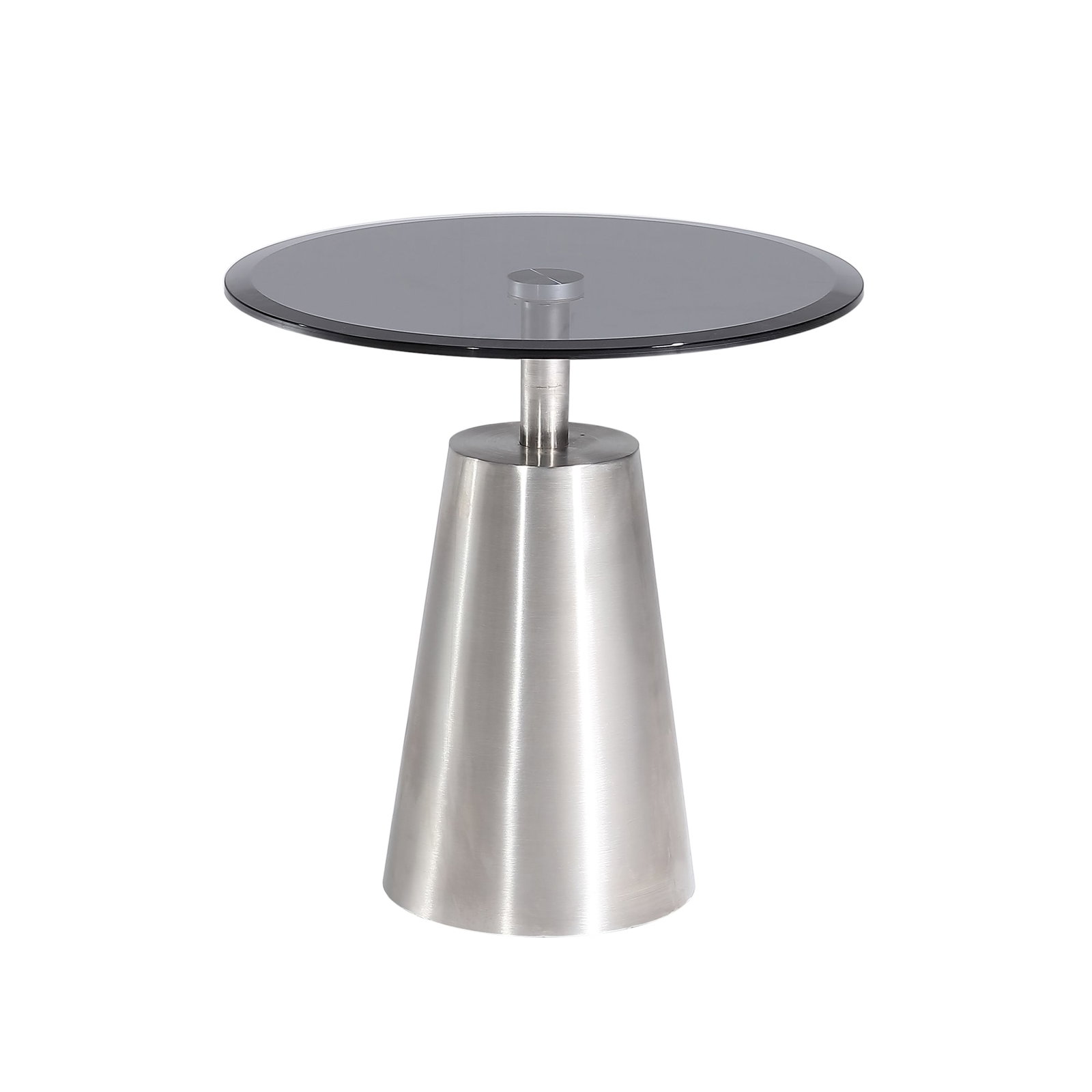 Luxe Glass & Steel Side Table, Black/Chrome (1 of 5)