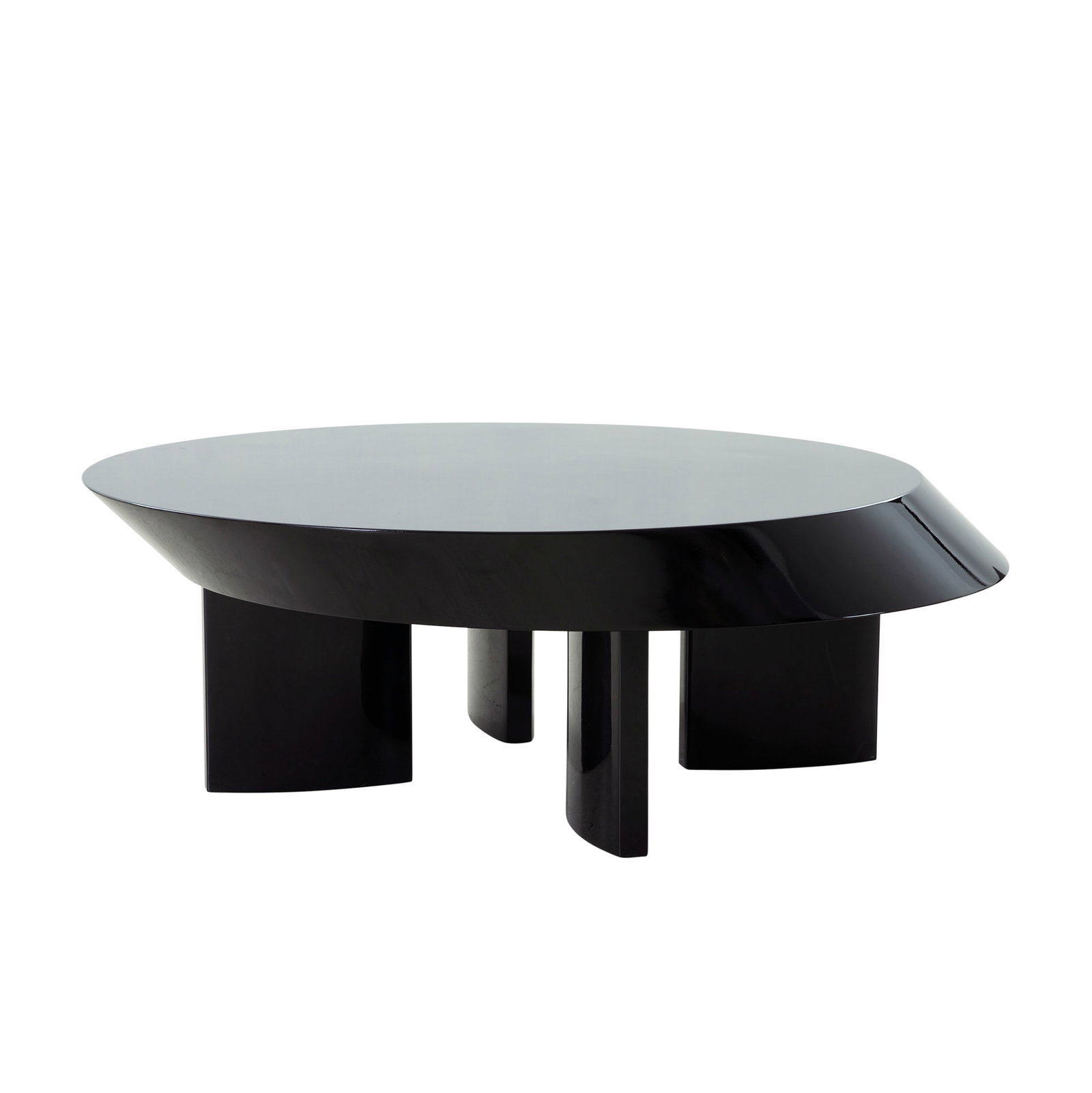 Rivano Design Shiny Black Coffee Table: Introducing the Rivano table: a masterpiece of modern design that transforms any space with its stunning elegance. Expertly crafted to blend form and function, the Rivano table is not just a piece of