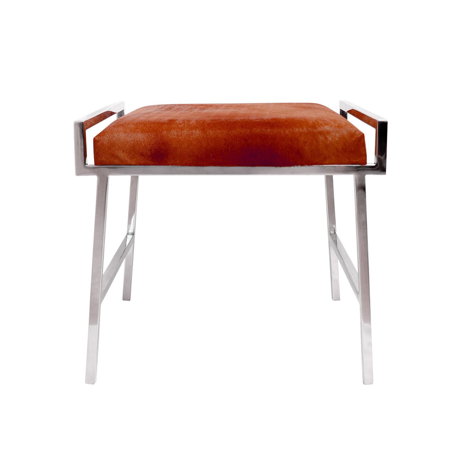Eira Brown Cowhide Stool, Brown (1 of 5)