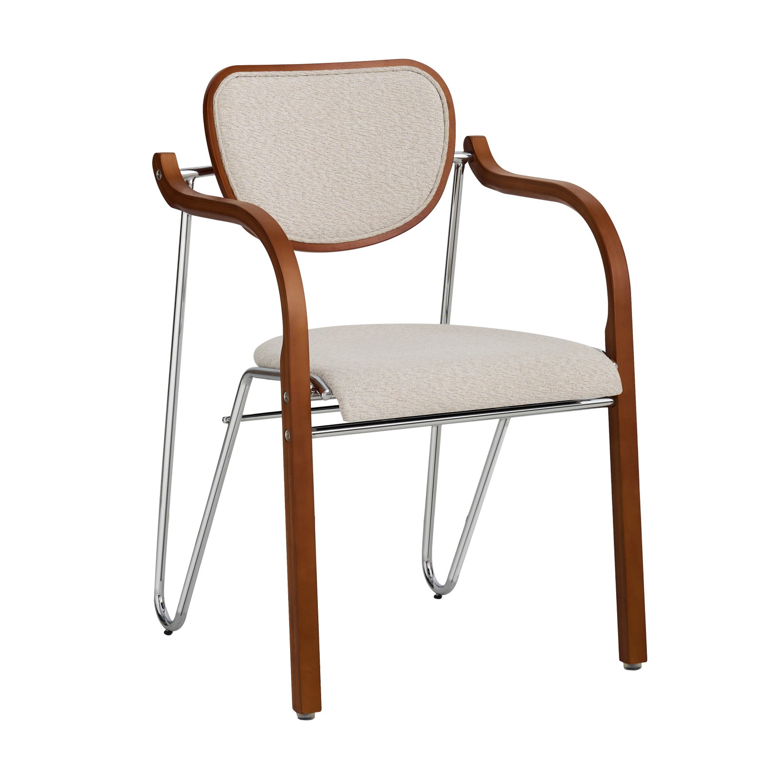Gifu Modern Armchair, Beige/Brown (1 of 6)