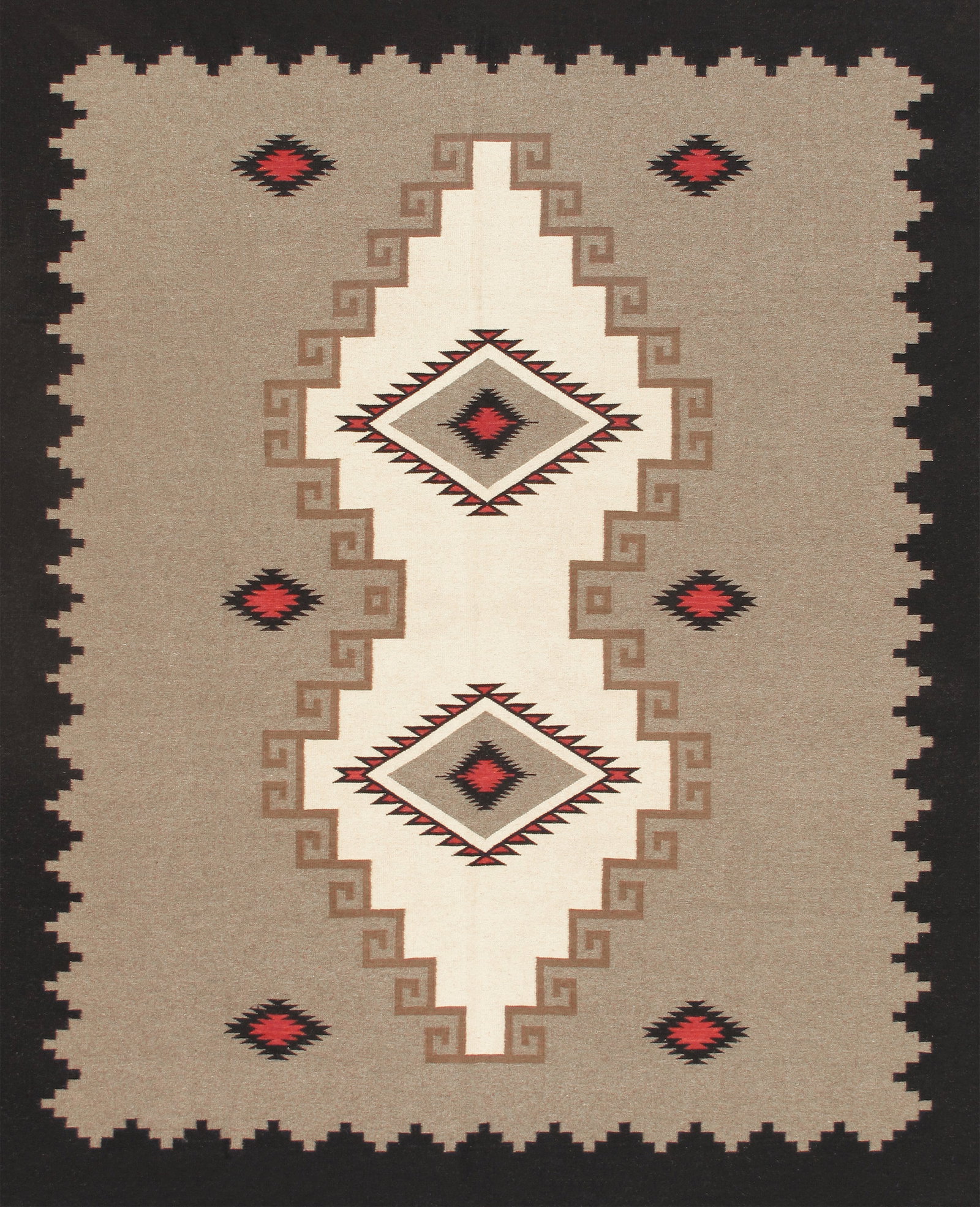 Navajo Style Hand-Woven Southwestern Wool Area Rug, 8' 2'' X 9'10'' (1 of 3)