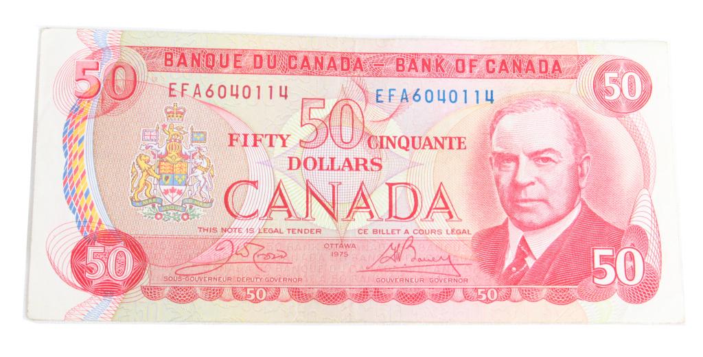 1975 Bank of Canada $50 Note (1 of 2)
