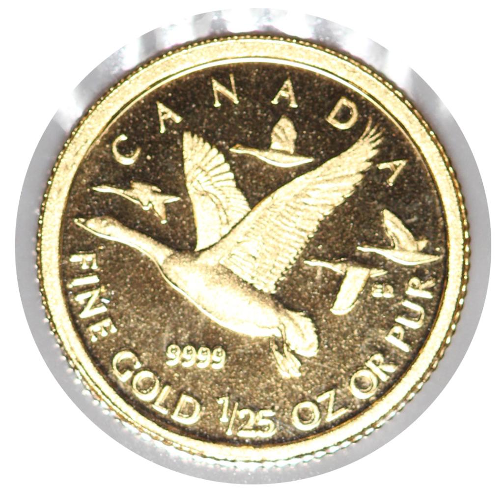 2011 1/25 Ounce 9999 Gold Canadian 50 Cent Coin (1 of 2)
