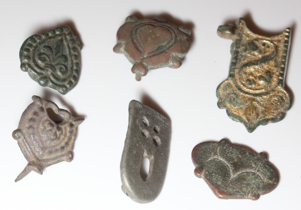 Viking Era Belt Applications/Parts - Gold Gilding: Viking Era Belt Applications/Parts - Gold Gilding