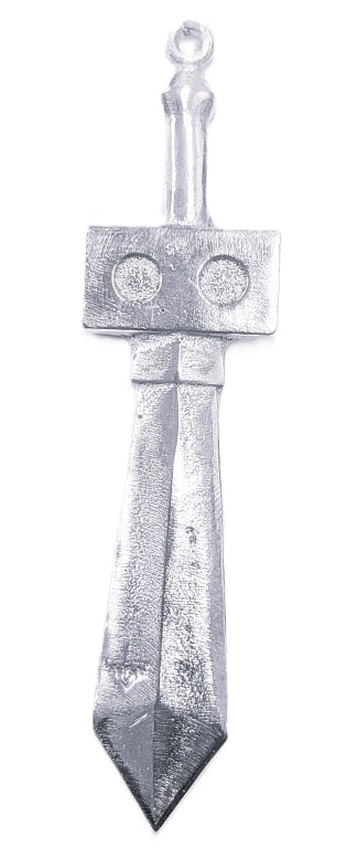 .999 25.3g Silver Hand Poured Sword of Zelda Arti: .999 25.3g Silver Hand Poured Swords of Zelda Artisan Bar Broken Krown Metals