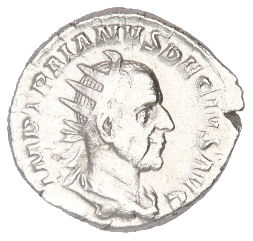 RGS VF Trajan Decius Double Denarius Roman Coin (1 of 5)