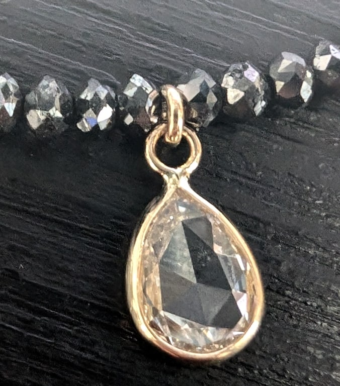 Appr $4600 10K Gold 3.39G Black Dia+Lab 15.5ct Necklace: $4600 10K Gold 3.39G Black Dia+Lab 15.5ct Necklace 15" Appraised Value $4600 2500.00 43.00 2390.001237942