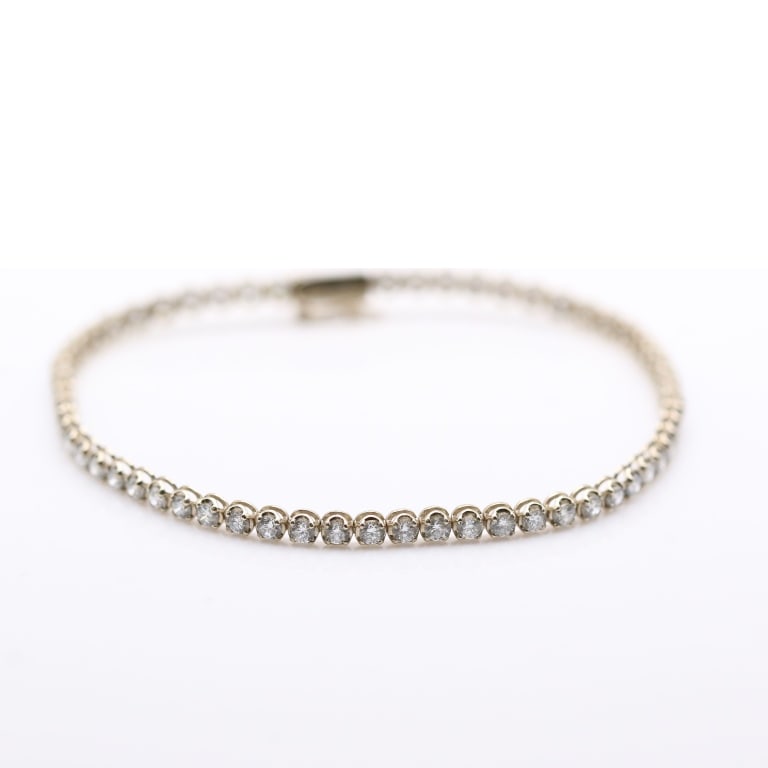 APPR $3700 Diamond 14K Gold Bracelet (1 of 4)