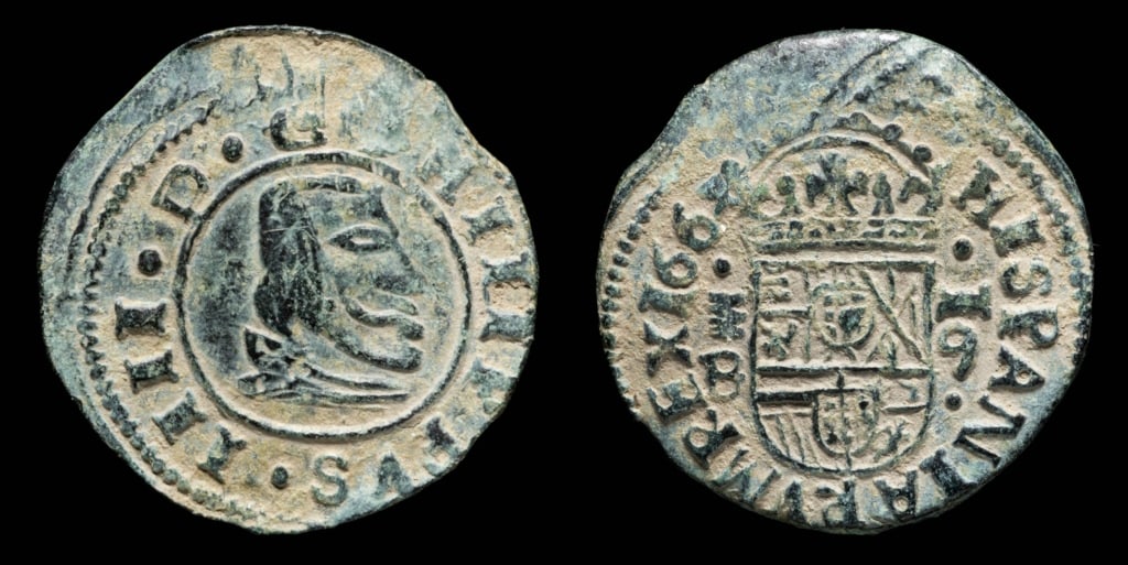 1664 Philip IV 16 Maravedi Pirate Money Coin (1 of 3)