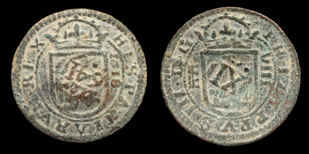 1641 Philip IV 8 Maravedi Pirate Money Coin: Philip IV Date of Strike: 1641 Mint: Granada Material and Type: 8 Maravedi Obverse: - Reverse: - Measurements: Grade: Counterstamped Reference: