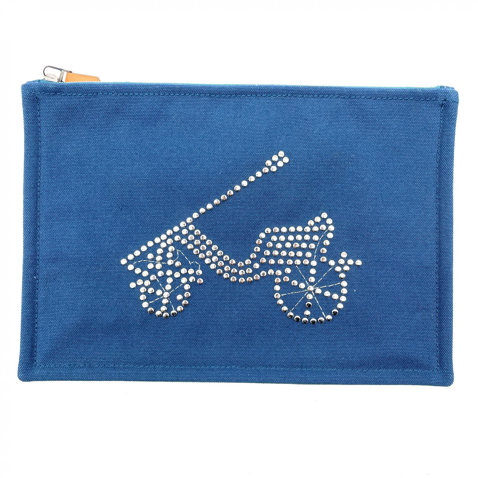 Hermes Flat Yachting pouch, Voiture Petit Duc, Canvas (1 of 10)