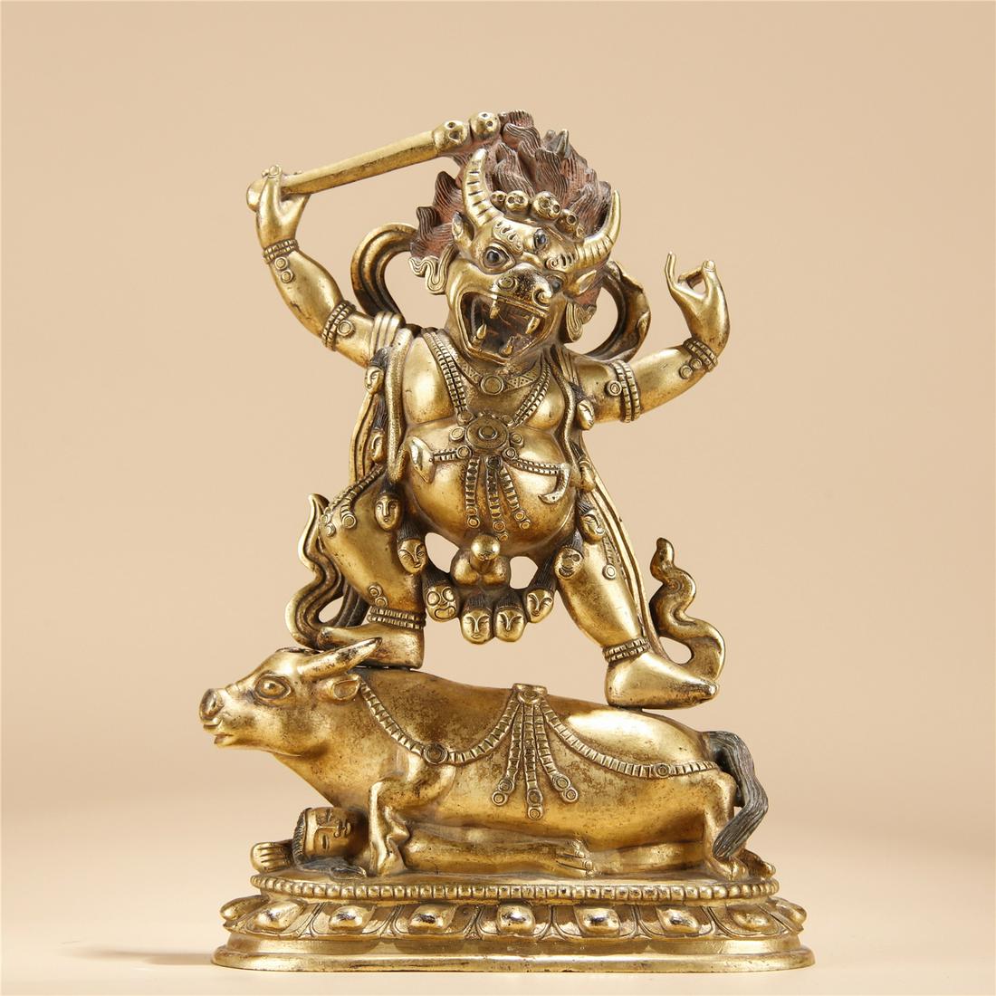 Bronze gilt Vajra statue (1 of 6)